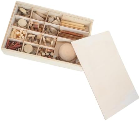 QUMIIRITY Natural Wood Craft Slices and Tree Branch Chips for Adults and Women DIY Ornament Making Kit with Large Wooden Box for Rustic Home Decor and Handmade Art Projects by QUMIIRITY