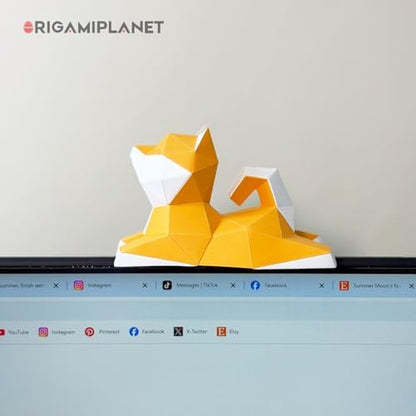 Shiba Inu 3D Origami Paper Craft Kit, Easy DIY Pre-Cut Puppies Paper Sculpture Model for Adults, Cute Animal Handmade Home Decor Papercraft Gift Set for Beginners - Image 3