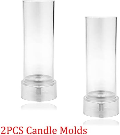 MILIVIXAY 2PCS Pillar Candle Mold -Height: 6.0inch,Diameter:2.0inch-30ft Long Wicks, 2pcs Wick Holders, a Mold Sealer and a Lead Wire Included as a Gift. - Image 2