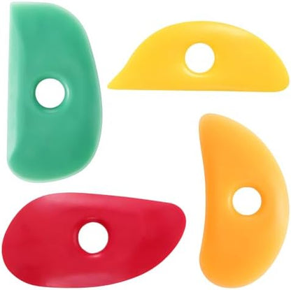 4 Pcs Soft Rubber Rib Clay Sculpting Tool for Pottery Clay Silicone Ceramics Tools Multi Styles Pottery for DIY Smooths Shapes Sculpting Ceramics Tool Sculpting, Mud, Trimming, Throwing by Unknown