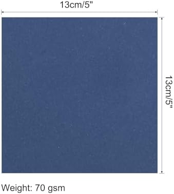 MECCANIXITY 100 Sheet Origami Paper Double Sided Navy Blue 5x5 Inch Square Sheet for Art Craft Project, Beginners, Gifts Decor - Image 2