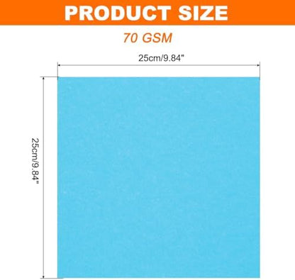 MECCANIXITY 75 Sheet Origami Paper Double Sided 10x10" Lake Blue - Image 2