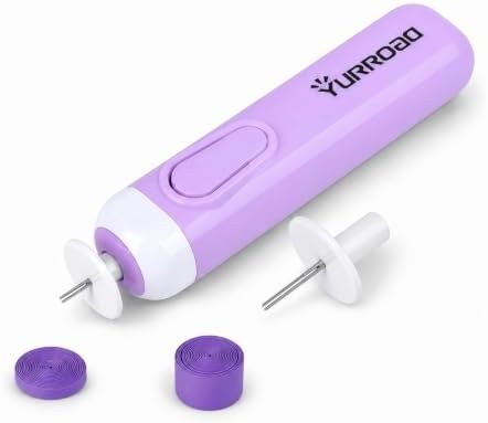 2-in-1 Electric Quilling Pen with Dual Tips for 1.5-10mm Strips, Purple by YURROAD