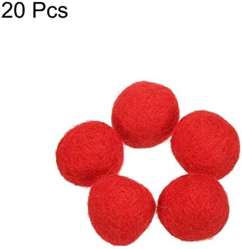 PATIKIL Wool Felt Balls Beads Wool Felting Pom 2cm 20mm Red for Home Decor DIY Crafts Handcrafts Project Pack of 20 - Image 3