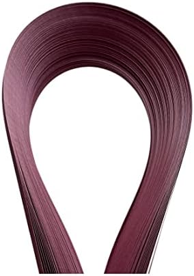 ODETOJOY Quilling Paper Strips Burgundy 3mm 5mm 10mm Quill Strip Claret Rolled Paper Filigree Strip Crimson Curled Scroll Coil Paper Strip-21inch 120pcs/bag (5mm-0.2inch) - Image 3