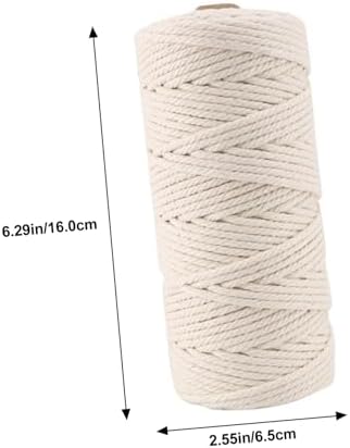 Happyyami DIY Macrame Kit Cotton Cord Wood Beads Round Rings Creative Craft Supplies for Adults Beginners Handmade Tapestry Material for Wall Hanging Projects - Image 2