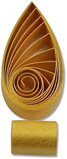 5mm Metallic Shimmer Pearlescent Paper Strips Quilling Paper 60pcs/Bag Handmade Color Paper 54cm Long for Arts Crafts DIY (Golden) by Unknown