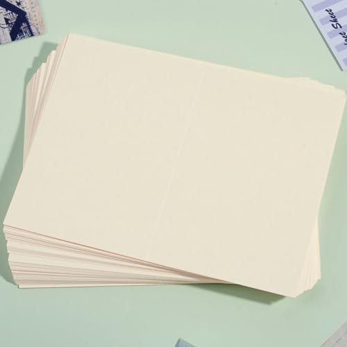 50 Pack Blank Folded Cardstock Cards, Cream Color, 4x6 - Image 7
