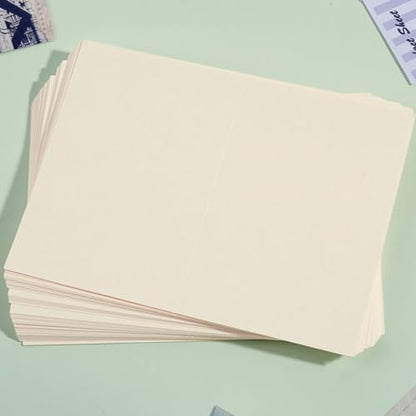 50 Pack Blank Folded Cardstock Cards, Cream Color, 5x7 - Image 7