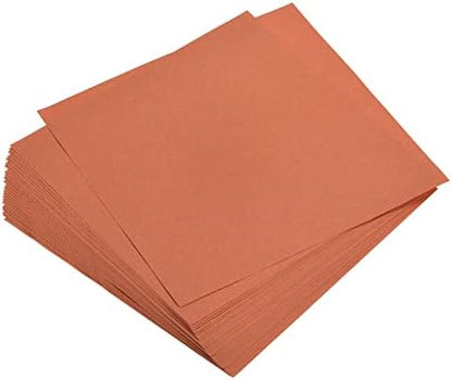 MECCANIXITY 100 Sheets Origami Paper Double Sided Dark Orange 6x6 Inch Square Sheet for Art Craft Project, Beginners, Gifts Decor by MECCANIXITY