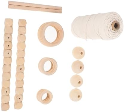 LIFKOME Beginner Macrame Kit DIY Macrame Wall Hanging Cotton Ropes Beads Rings Tapestry Craft Supplies for Adults by LIFKOME