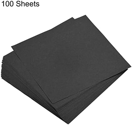 MECCANIXITY 100 Sheets Origami Paper Double Sided Black 6x6 Inch Square Sheet for Art Craft Project, Beginners, Gifts Decor - Image 3
