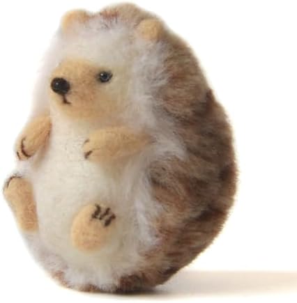 Hedgehog Needle Felting Kit for Beginners Easy Steps to Make with Everything, Christmas for Mom, Grandma by Artec360CraftFeltsky