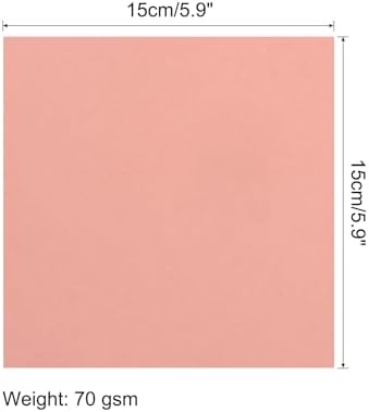 MECCANIXITY 50 Sheets Origami Paper Double Sided Orange Pink 6x6 Inch Square Sheet for Art Craft Project, Beginners, Gifts Decor - Image 2