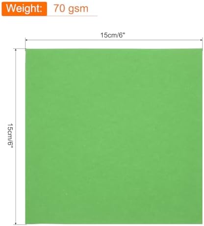 MECCANIXITY 75 Sheet Origami Paper Double Sided 6x6" Green - Image 2