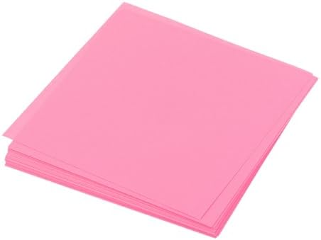MECCANIXITY 25 Sheet Origami Paper Double Sided Fluorescent Pink 2.5x2.5 Inch Square Sheet for Art Craft Project, Beginners, Gift Decoration by MECCANIXITY