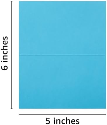 50 Pack Blank Folded Cardstock Business Cards, Multicolor, 3x5 - Image 2