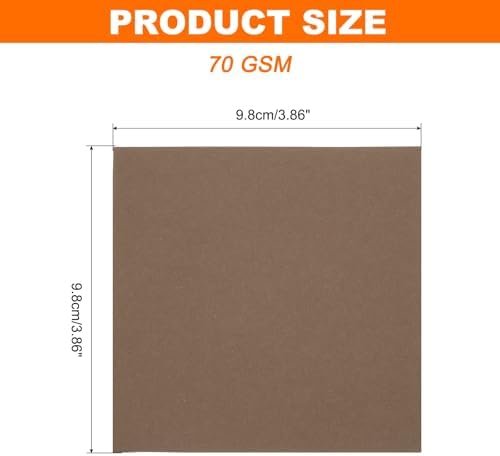 MECCANIXITY 75 Sheet Origami Paper Double Sided 4x4" Coffee Color - Image 2