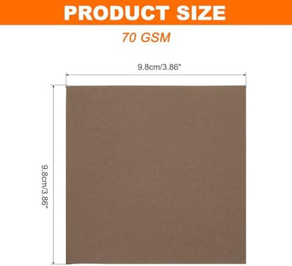 MECCANIXITY 75 Sheet Origami Paper Double Sided 4x4" Coffee Color - Image 2