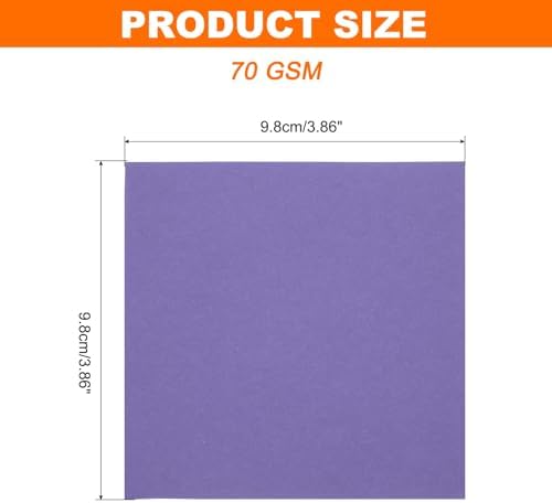 MECCANIXITY 75 Sheet Origami Paper Double Sided 4x4" Dark Purple - Image 2
