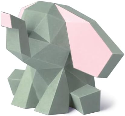 3D Origami Paper Craft Kit - Gray Elephant, Creative Handmade Paper Sculpture Art for Home Decor, Unique Pre-Cut DIY Pre-Cut Cute Animal Models Papercraft Set, Present for Teens & Adults by Unknown