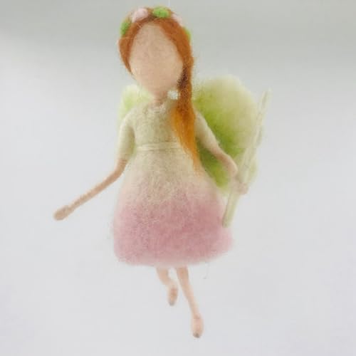 White and Green Wing Elves Needle Felting Kits Friendly Instruction DIY Craft Kit for Beginners - Image 4