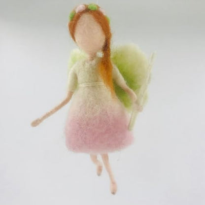 White and Green Wing Elves Needle Felting Kits Friendly Instruction DIY Craft Kit for Beginners - Image 4