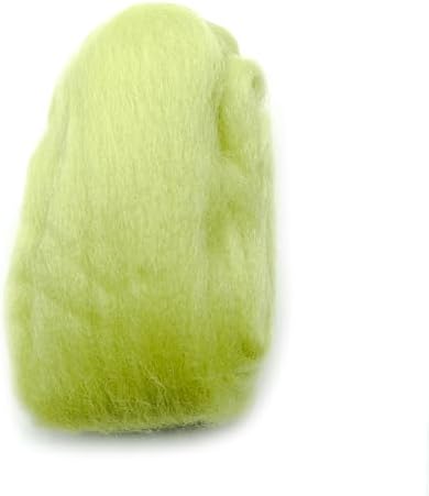 Clover Natural Wool Roving .3oz - Lime Green - Image 2