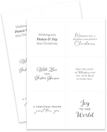 Katy Sue O Holy Night Peelables Stickers for Christmas Card Making. 48 Peelable, Peel Offs, Joyful Christian Verses & Sentiments for Card Making Supplies. Stickers are 4 x 3.7 inches - Image 4
