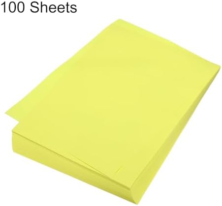 MECCANIXITY 100 Sheet Origami Paper Double Sided Fluorescent Yellow 8.3 x 5.8 Inch Square Sheet for Art Craft Project, Beginners, Gifts Decor - Image 3