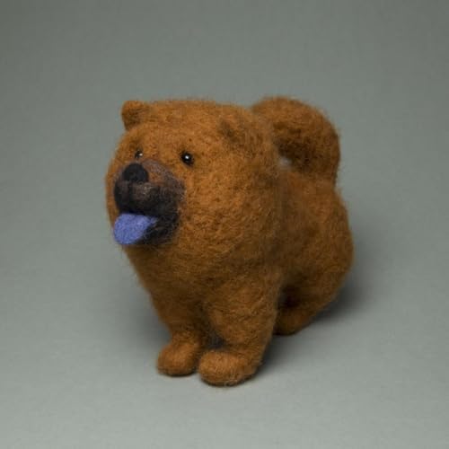 Wizardi Beginner Needle Felting Kit for Adults - Chow-Chow. Animal Felting Kit 4.92x5.31 Inches. Felting Tools. Wool Felting Supplies. Felt Crafts. Wool Felt. V-147C Charivna Mit - Image 2