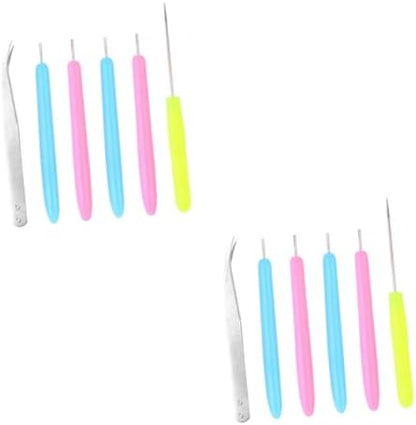 HAPINARY 12pcs DIY Paper Quilling Rolling Pens Piercer Tweezers Craft Kit for Home Art by HAPINARY