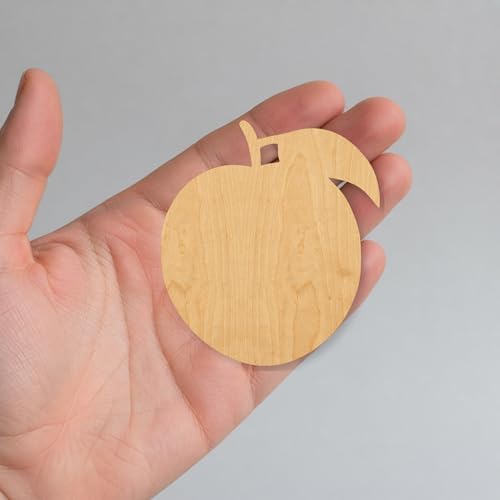Unfinished Peach Outline Wood Cutout Craft Blank, Unfinished Baltic Birch DIY Shape for Crafts and Decor - 28 Inch, 1/8 Inch Thick - Image 6