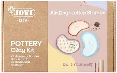 Jovi - DIY Air Dry Kit & Letter Stamp - Pottery Kit for Adults - Image 3