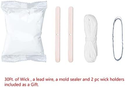 MILIVIXAY 2PCS Pillar Candle Mold -Height: 3.0inch,Diameter:2.0inch-30ft Long Wicks, 2pcs Wick Holders, a Mold Sealer and a Lead Wire Included as a Gift. - Image 4