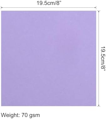 MECCANIXITY 25 Sheets 8x8 Inch(20x20cm) Origami Paper Double Sided Light Purple Square Sheet for Art Craft Project, Beginners, Gifts Decor - Image 2