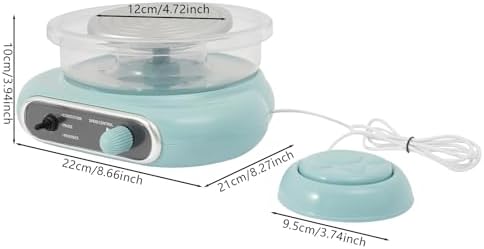 Pottery Wheel Kit for Adults and Kit,with Foot Pedal, Low Noise Pottery Wheel for Kids with 28 Pottery Shaping Tools, 8.66x8.27x3.94 Inches Pottery Clay, Adjustable Speed 0-200 RPM,for Home DIY - Image 3