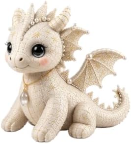 TREBIN Patchwork DIY Sewing Kit for Adults Beginners, Animal Craft Kits, Handmade Beaded Fabric Cover, Sewing Craft Kit for Home Decor Keychain Tissue Box Cover (Cream Beige Fairies Dragon) - Image 6