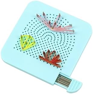 YURROAD Quilling Board with Pins & Storage Drawer, Compact Paper Quilling Shaping Board for More Even Coils, Petals, Leaves, Cards and Decorative Craft Details by YURROAD