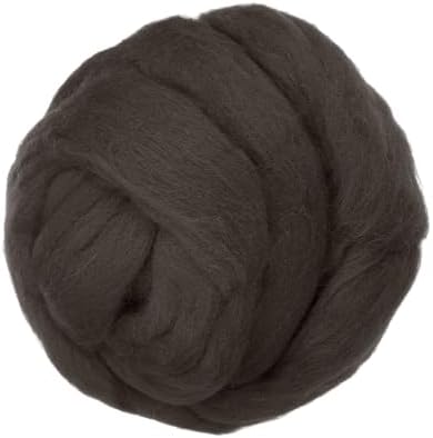 PATIKIL Wool Roving Yarn, 150G/5.3OZ Soft Felting Wool Pure Chunky Roving Yarn Bulk for Needle Felting Knitting Blanket Spinning Weaving DIY Craft, Dark Coffee by PATIKIL