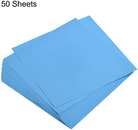 MECCANIXITY 50 Sheets Origami Paper Double Sided Lake Blue 6x6 Inch Square Sheet for Art Craft Project, Beginners, Gifts Decor - Image 3