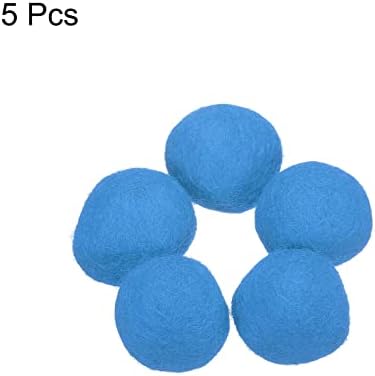 PATIKIL Wool Felt Balls Beads Wool Felting Pom 3cm 30mm Light Blue for Home Crafts Handcrafts Project DIY Pack of 5 - Image 3