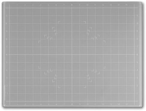 GLASSBOARD STUDIO Glass Craft Mat - Magnetic, Heat & Scratch Resistant - For Crafting, Cutting, Painting, Mixed Media Artwork - Grid Lines, Non-Slip Rubber Feet (Gray 13.5"L x 18"W) by GlassboardStudio