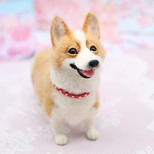 BKDRL Dogs Needle Felt Needle Felting Kit Wool Felting Kit for Beginners Includes All Tools and Instructions (Corgi) by Unknown