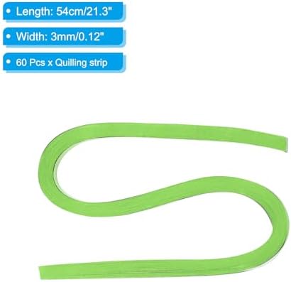 PATIKIL 60pcs Metallic Quilling Strips Paper 3mm(1/8") x 54cm Origami Paper Quilling Kits for Adults Beginner Art DIY Craft Christmas, Green - Image 2