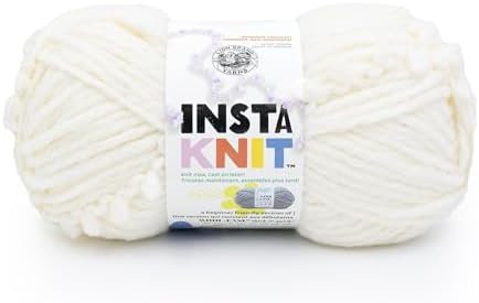 Lion Brand Yarn InstaKnit Beginner Yarn for Knitting, Creme De La Creme, 1 Pack by LionBrandYarn
