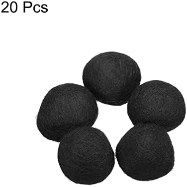 PATIKIL Wool Felt Balls Beads Wool Felting Pom 3cm 30mm Black for Home Crafts Handcrafts Project DIY Pack of 20 - Image 3