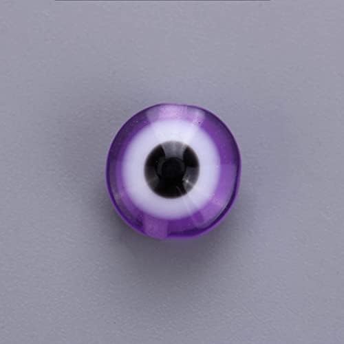 200pcs Evil Eye Beads Purple Lampwork Beads Charms for DIY Crafts Amulet Decoration Jewelry Making Rings Necklaces Bracelets Anklets(Purple) - Image 5