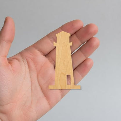 Unfinished Light House 3 Wood Cutout Craft Blank, Unfinished Baltic Birch DIY Shape for Crafts and Decor - 4 Inch, 1/8 Inch Thick - Image 6