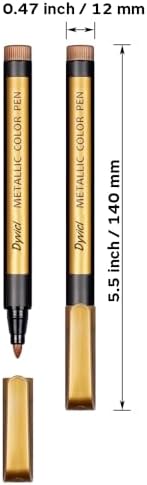 Dyvicl Metallic Marker Pens - Set of 10 Medium Point Metallic Markers for Rock Painting, Black Paper, Card Making, Scrapbooking Crafts, DIY Photo Album - Image 7